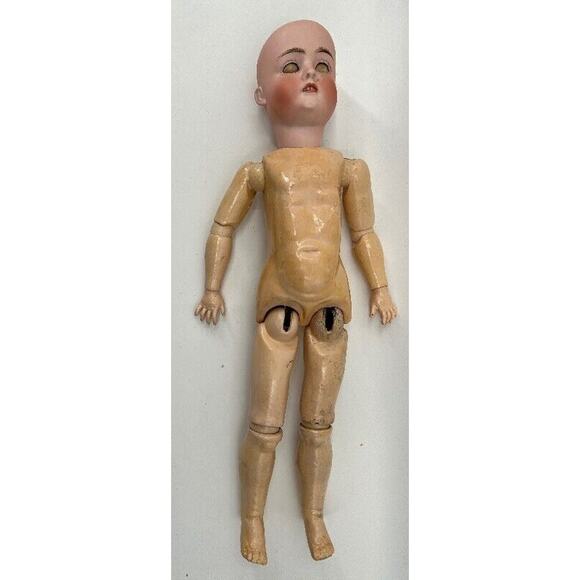 Antique 1906 Schoenau & Hoffmeister Bisque Doll 22” Open Mouth Compo Body - Picture 14 of 16